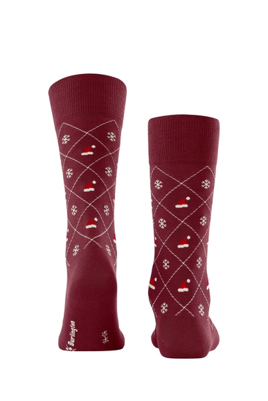 Носки мужские бордовые X-Mas Argyle Burlington 24740 купить в интернет-магазине Bestelle фото 2