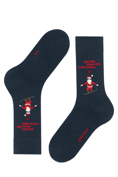 Носки мужские синие Snowboarding Santa Burlington 24741 купить в интернет-магазине Bestelle фото 4