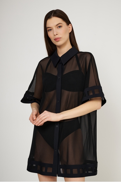 Чёрная пляжная туника  Shan 42583-85 купить в интернет-магазине Bestelle фото 3