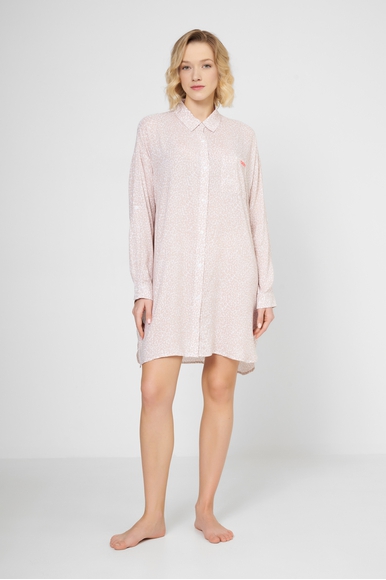 Бежевое платье-халат DKNY YI30043 купить в интернет-магазине Bestelle фото 1