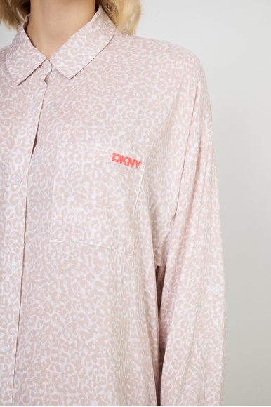 Бежевое платье-халат DKNY YI30043 купить в интернет-магазине Bestelle фото 4