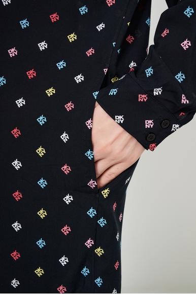 Чёрное платье-халат  DKNY YI60043 купить в интернет-магазине Bestelle фото 4