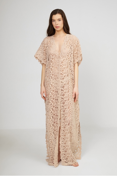 Бежевая пляжная туника Ermanno Scervino D464Q601HGJ купить в интернет-магазине Bestelle фото 1