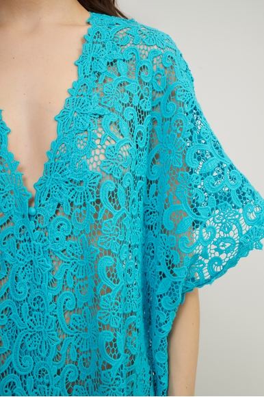 Бирюзовая туника Ermanno Scervino D464Q601HGJ купить в интернет-магазине Bestelle фото 5