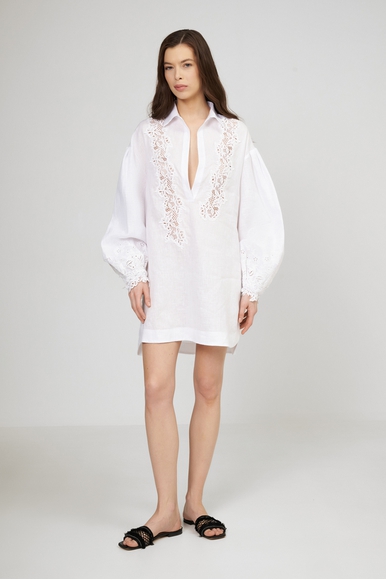 Белая пляжная туника  Ermanno Scervino D464K300NZR купить в интернет-магазине Bestelle фото 1