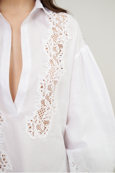 Белая пляжная туника  Ermanno Scervino D464K300NZR купить в интернет-магазине Bestelle фото 4