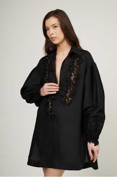 Черная туника Ermanno Scervino D464K300NZR купить в интернет-магазине Bestelle фото 3