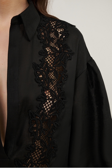 Черная туника Ermanno Scervino D464K300NZR купить в интернет-магазине Bestelle фото 4