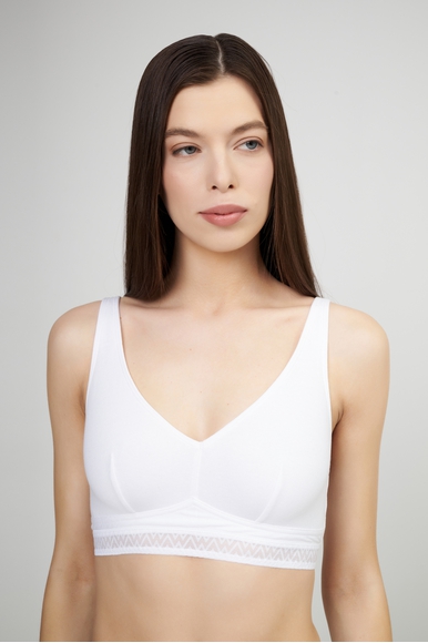  Белый бюстгальтер-топ с мягкими чашками  Naturana 5331 купить в интернет-магазине Bestelle фото 1