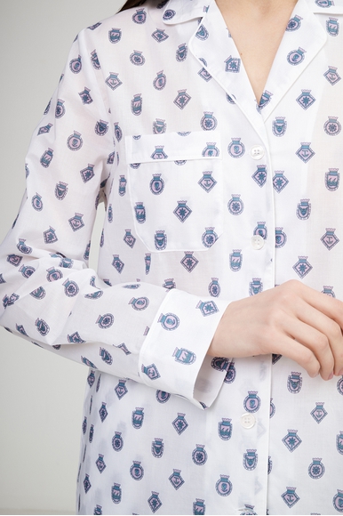 Женская хлопковая пижама с брюами Derek Rose 2012-LEDB купить в интернет-магазине Bestelle фото 5