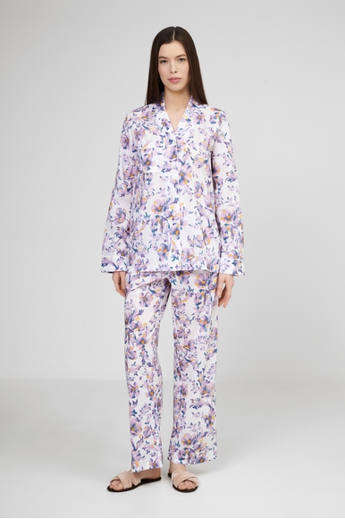 Женская хлопковая пижама с брюками Derek Rose 2012-LEDB купить в интернет-магазине Bestelle фото 1