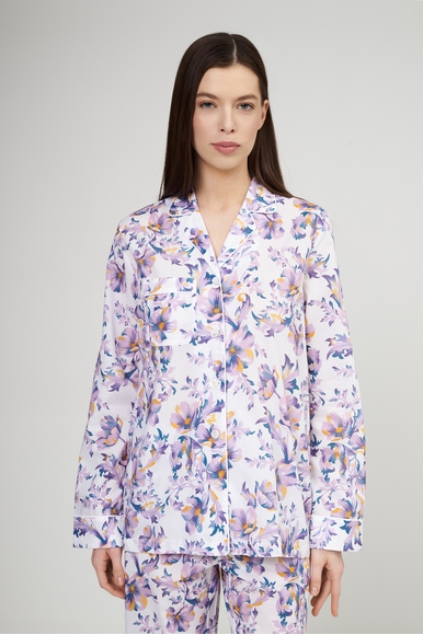 Женская хлопковая пижама с брюками Derek Rose 2012-LEDB купить в интернет-магазине Bestelle фото 3