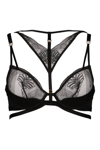Чёрный бюстгальтер на косточках с вышивкой  Maison Lejaby 250434 купить в интернет-магазине Bestelle фото 10