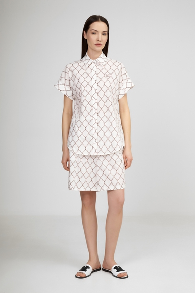 Хлопковая блузка с коротким рукавом Max Mara Leisure SPONDA 2516111029 купить в интернет-магазине Bestelle фото 3