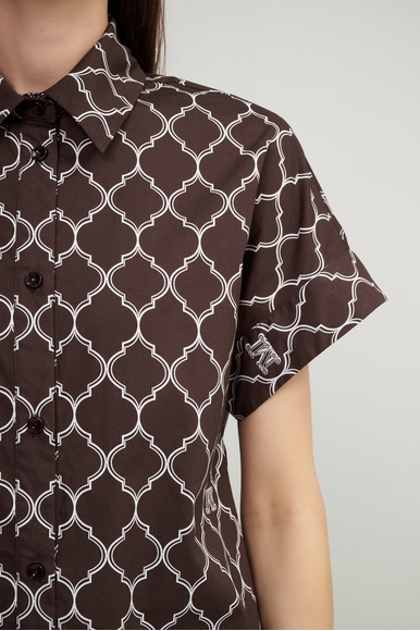 Хлопковая блузка с коротким рукавом Max Mara Leisure SPONDA 2516111029 купить в интернет-магазине Bestelle фото 4