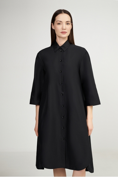 Чёрное платье с короткими рукавами Max Mara Leisure SELLA 2516221039 купить в интернет-магазине Bestelle фото 3