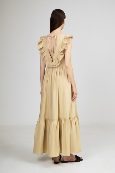 Длинное бежевое платье  TWINSET U&B 251LB2KFF купить в интернет-магазине Bestelle фото 2