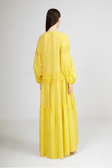 Жёлтое длинное платье  Ermanno Scervino D464Q620RUQ купить в интернет-магазине Bestelle фото 2