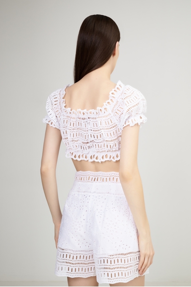 Женский белый топ  Ermanno Scervino D464L607RXT купить в интернет-магазине Bestelle фото 2