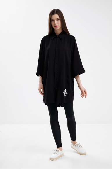 Черная блузка с коротким рукавом Trussardi TRU25WCU01 купить в интернет-магазине Bestelle фото 3