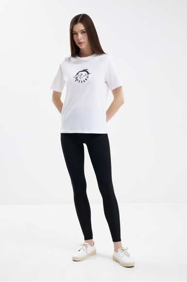 Женская хлопковая футболка Trussardi TRU25WTS01 купить в интернет-магазине Bestelle фото 3