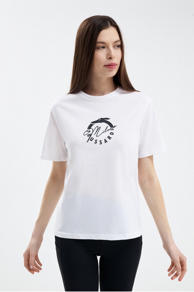 Женская хлопковая футболка Trussardi TRU25WTS01 купить в интернет-магазине Bestelle фото 1