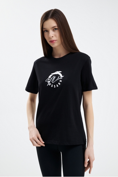 Женская хлопковая футболка Trussardi TRU25WTS01 купить в интернет-магазине Bestelle фото 1