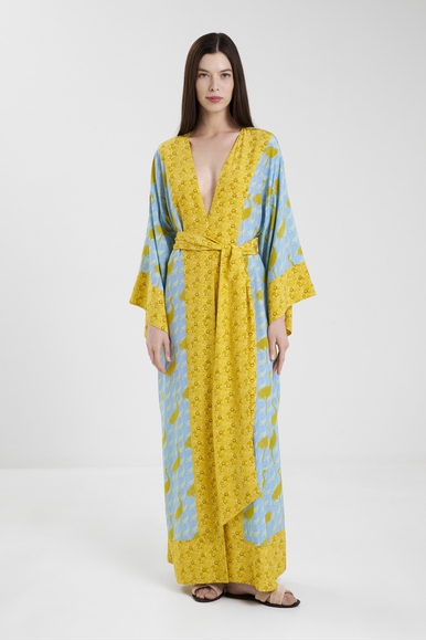 Женский шелковый длинный халат Karma on the rocks SS24LW/KR/KOBE-S купить в интернет-магазине Bestelle фото 1
