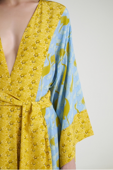 Женский шелковый длинный халат Karma on the rocks SS24LW/KR/KOBE-S купить в интернет-магазине Bestelle фото 4