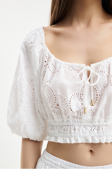 Хлопковый топ Melissa Odabash Giorgia AB купить в интернет-магазине Bestelle фото 4