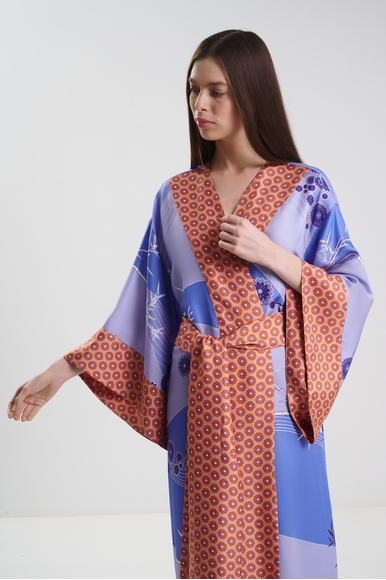 Женский шелковый длинный халат Karma on the rocks 23L/KR/KOBE-S купить в интернет-магазине Bestelle фото 3