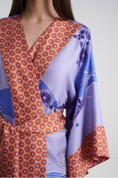 Женский шелковый длинный халат Karma on the rocks 23L/KR/KOBE-S купить в интернет-магазине Bestelle фото 4