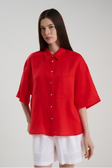 Льняная блузка с коротким рукавом Norveg 23LWSO3CN купить в интернет-магазине Bestelle фото 1