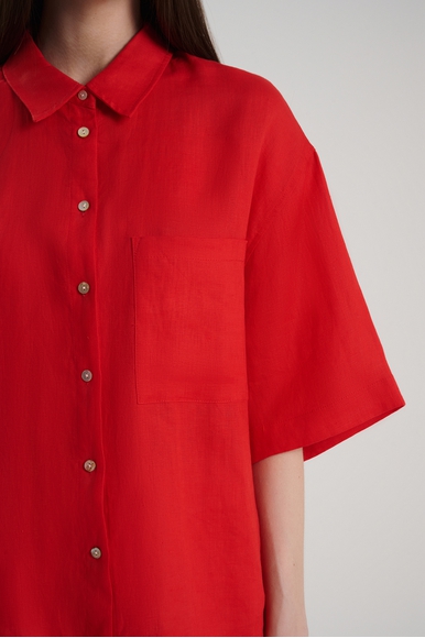 Льняная блузка с коротким рукавом Norveg 23LWSO3CN купить в интернет-магазине Bestelle фото 4