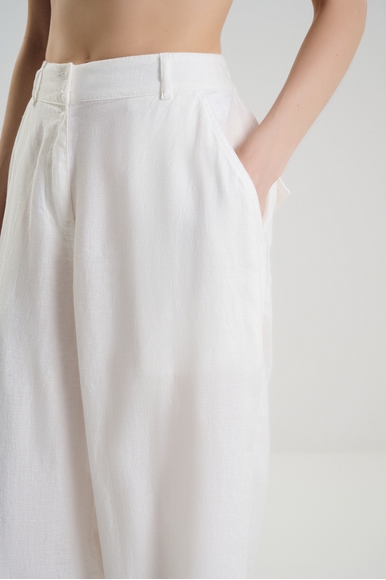 Женские белые льняные брюки Norveg 23LWCP купить в интернет-магазине Bestelle фото 4