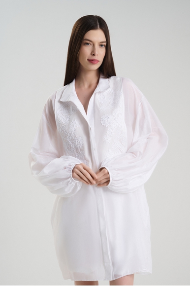 Белая блузка с длинным рукавом Lila Eugenie 2516 купить в интернет-магазине Bestelle фото 3