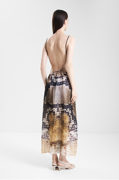 Длинное платье из шёлка с анималистичным принтом  MONA 10143660 купить в интернет-магазине Bestelle фото 2