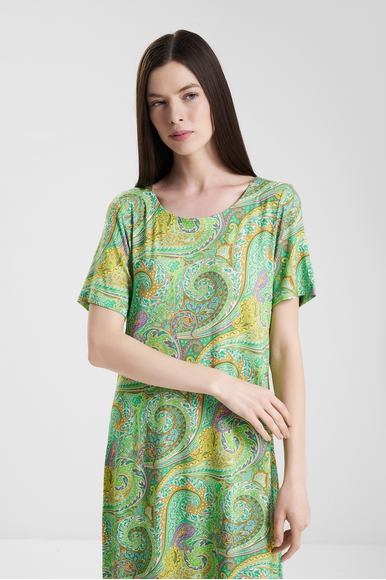 Зелёное платье миди с короткими рукавами Furstenberg 505-30453 купить в интернет-магазине Bestelle фото 3