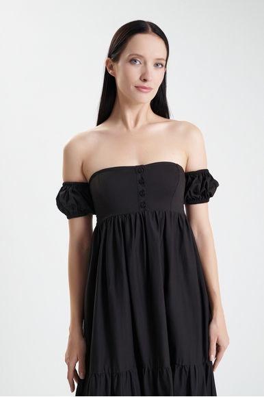 Чёрное длинное платье  TWINSET U&B 231LB2ABB купить в интернет-магазине Bestelle фото 5