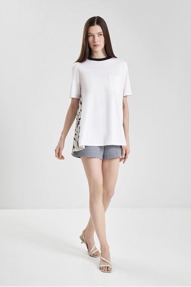 Женская белая блузка с коротким рукавом TWINSET U&B 231LL21EE купить в интернет-магазине Bestelle фото 3