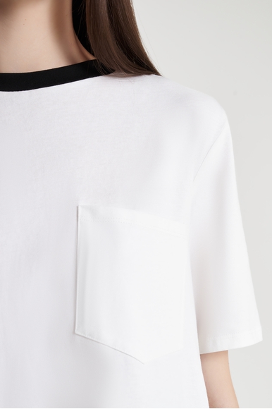 Женская белая блузка с коротким рукавом TWINSET U&B 231LL21EE купить в интернет-магазине Bestelle фото 4