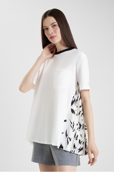 Женская белая блузка с коротким рукавом TWINSET U&B 231LL21EE купить в интернет-магазине Bestelle фото 1