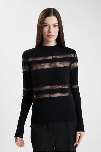 Черная блузка с длинным рукавом LIVY 654286505 купить в интернет-магазине Bestelle фото 1