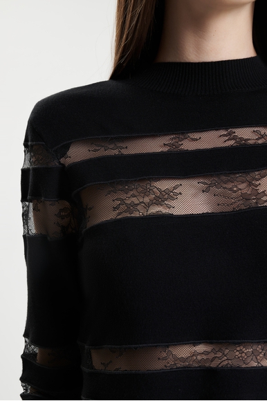 Черная блузка с длинным рукавом LIVY 654286505 купить в интернет-магазине Bestelle фото 4