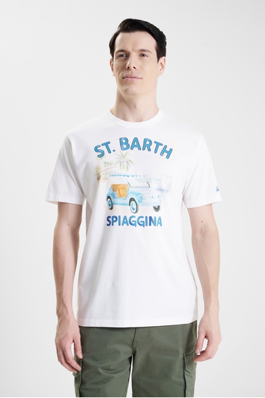 Мужская хлопковая  футболка MC2 Saint Barth TSHIRTMAN купить в интернет-магазине Bestelle фото 1