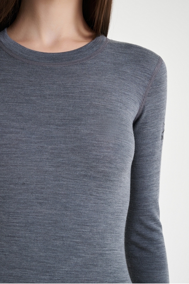 Женский серый лонгслив из шерсти Norveg 15SW1RL купить в интернет-магазине Bestelle фото 4