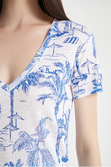 Женская льняная футболка MC2 Saint Barth ELOISE купить в интернет-магазине Bestelle фото 4