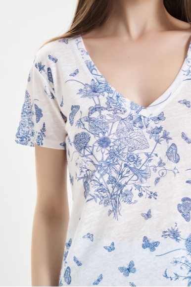 Женская льняная футболка MC2 Saint Barth ELOISE купить в интернет-магазине Bestelle фото 4