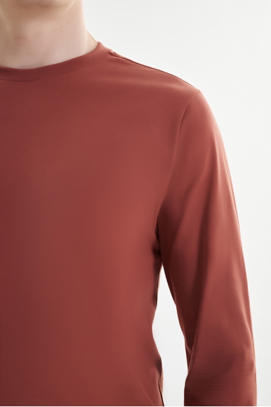 Мужской коричневый лонгслив Jockey 120300H купить в интернет-магазине Bestelle фото 4