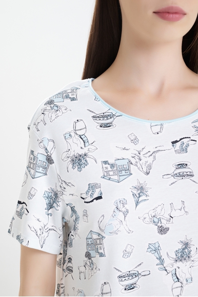 Женская сорочка из хлопка с принтом  Calida 34157 купить в интернет-магазине Bestelle фото 4